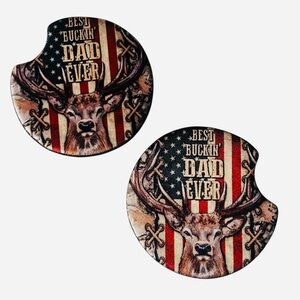 Best Buckin' Dad Ever Car Coasters